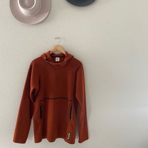 Melanzana Micro Grid Hoodie - Women's Large Burnt Orange